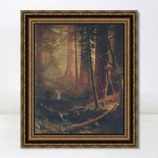Framed Print Giant Redwood Trees of California 1874 by Albert Bierstadt 24