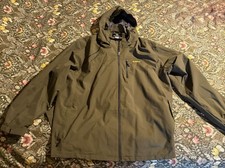 KUGNALA Men’s Waterproof Rain Jacket Hooded Windbreaker Olive Green Size 4XL (XX picture