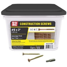 Grip-Rite Construction Screws Fastener Size #8 x 2