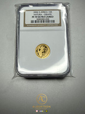 2006 South Africa Natura Giraffe 10 Rand NGC PF70 Gold Mintage 2764 picture