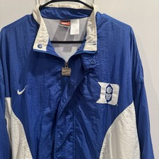 Duke Blue Devil 90’s Vtg Nike Team Sports Fullzip WarmUp Jacket Royal Blue/White picture