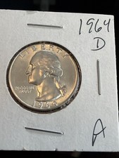 1964-D Washington Silver Quarter Uncirculated – 90% Silver  picture