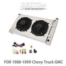 3 Row Radiator+Shroud+Electric Fan For 1988-1999 Chevy GMC C/K 1500 2500 3500 picture