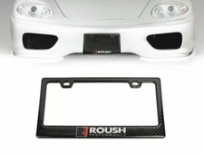 100% Real Carbon Fiber Black Glossy ROUSH Performance License Plate Frame-1PCS picture