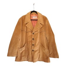 VTG McGregor Men’s 46 Corduroy Barn Chore Coat Jacket Tan 70s USA Western picture