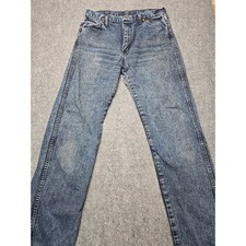 Vintage Wrangler 13MWZ Jeans Mens 30x32 USA Acid Wash Cowboy Cut Western picture
