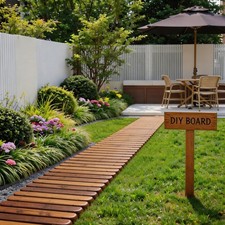 Spurgehom NYX08-218 8FT Wooden Cedar Roll Out Walkway picture