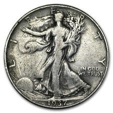 1937 Walking Liberty Half Dollar VG/VF picture