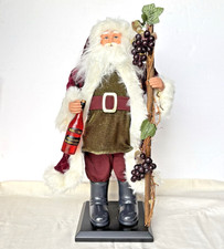 St Nicholas Square 17” MAKING SPIRITS BRIGHT Santa Figure: Grapes Chardonnay picture