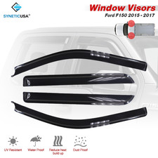 Fit 2015-2026 F-150 F150 Crew Cab Smoke Window Visors Vent Shade Sun Rain Guard picture