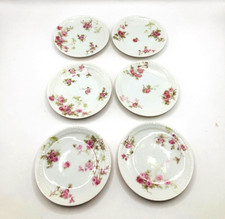 Antique Theodore Haviland Limoges China Set/6 Butter Pats Pink Roses picture