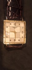 Rare 1956 Longines mens watch with checker dial with original box, running. picture