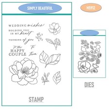 SIMPLY BEAUTIFUL Dies and Stamps Scrapbook DIY Handmade Greeting Card Making picture
