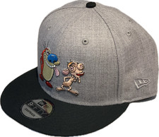 Men's Nickelodeon's Ren & Stimpy Custom 9Fifty Snapback New Era Hat - Gray/Black picture