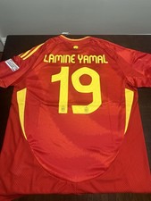 Lamime Yamal #19 Spain Euro 2024 Home Jersey Size XL picture