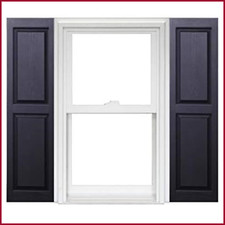 Window Shutters Polaris Homeside Raised Panel Vinyl  1Pair 14.5