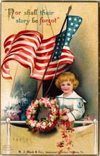Vintage 1909 Clapsaddle Decoration Day Advertising Postcard Stock Exchange Pitt. picture