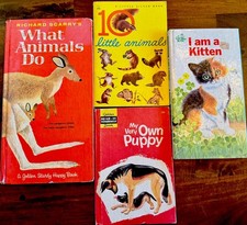 Vintage Golden Books Lot Of 4 1960s/70s Animals - some 1st edition picture