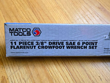 Matco Tools SRBCFN11C 11pc 3/8in Drive SAE 6-Point Flare Nut Crowfoot Set picture