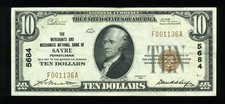 1929 $10 THE MERCHANTS NB OF SAYRE PA picture