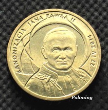 COMMEMORATIVE COIN OF POLAND - CANONIZATION OF POPE JOHN PAUL II (UNC) picture