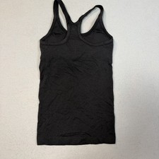 Lululemon Ebb To Street Tank Women's 4 Black Ribbed Racerback Top Padded picture