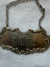 Vintage Gorham Sterling Silver Liquor Bottle Decanter Tag 349 RUM picture