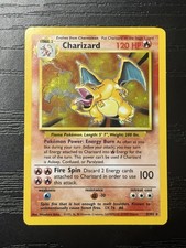 Charizard 4/102 Base Set Unlimited Holo 1999 Vintage Pokemon Card Old Rare  picture
