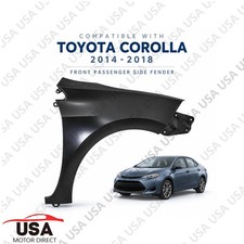 Front Passenger Side New TO1241248 Fits 2014-2018 Toyota Corolla Fender picture