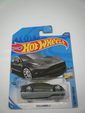 Hot Wheels Grey Tesla Model 3, 112/250 | Factory Fresh 9/10 - Produced 2020 picture