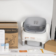 Used Automatic Cat Litter Box Self Cleaning Litter Box for Multiple Cats picture