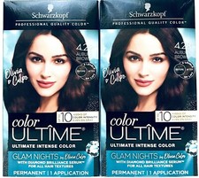 2 Ct Schwarzkopf Color Ultime Glam Nights 4.28 Auburn Brown Permanent Hair Color picture