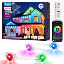 Ecoeve Permanent Outdoor Lights for House, 200ft RGB+IC Christmas LED Light picture