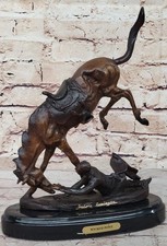 LEGENDS In BRONZE WICKED PONY by FREDERIC REMINGTON Marble Base Cowboy HORSE ART picture
