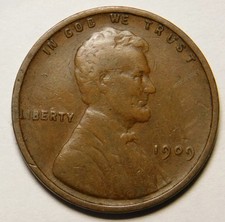 1909-P Lincoln Wheat Cent Penny G/VG/F  X-237 picture