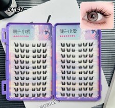 Manga Anime Lash Clusters Fox Style, Self-Adhesive C Curl Lashes No Glue, 20 set picture