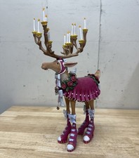 Mackenzie Childs Patience Brewster Dash Away Donna  Reindeer Figurine 12” picture