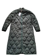 Quince Women's Onion Quilted Long Liner Jacket Coat Green Size M New With Tags picture