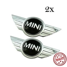 2x NEW Mini Chrome Metal Logo Cooper R50 R55 R56 R57 R58 R59 Emblemm picture