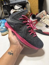 Nike LeBron 10 EXT Denim QS  597806-400 Pink OG Men’s Basketball Shoes Size 11 picture