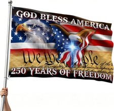 250th Anniversary American Flag 3x5Ft  (36x60inch) Sided,1776-2026 USA 250 Years picture