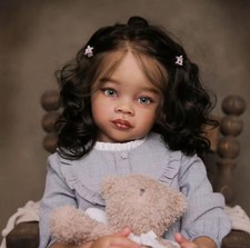 30in Assembled Reborn Baby Doll Rooted Soft Hair Realistic Toddler Girl Toy Gift picture