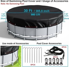 30 Ft Round Pool Cover, Winter Covers for Above Ground Pools picture