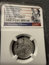 2024 S Silver Celia Cruz Quarter NGC PF 70 Ultra Cameo picture