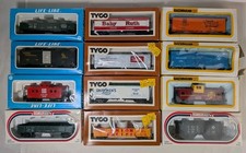 Vintage Tyco Life Like Bachman HO-Scale Train Car Mix Lot of 12 w/ Box Baby Ruth picture
