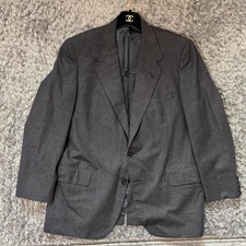 Vintage Oxxford Clothes Grey 42 Single Breasted Blazer super 100's wool picture