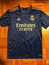 adidas Real Madrid Karim Benzema #9 Men’s S Soccer Jersey Blue/Orange, adult S picture
