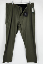 01.Algo Men's Olive Green Size 36X30 WarpTech Commuter Athletic Fit Trousers NWT picture