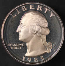 1985 S WASHINGTON QUARTER FROM A LOCAL COLLECTION | LOT BB-1933 picture