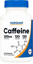 Nutricost Caffeine 200mg Pills, 120 Capsules, 120 Servings picture
